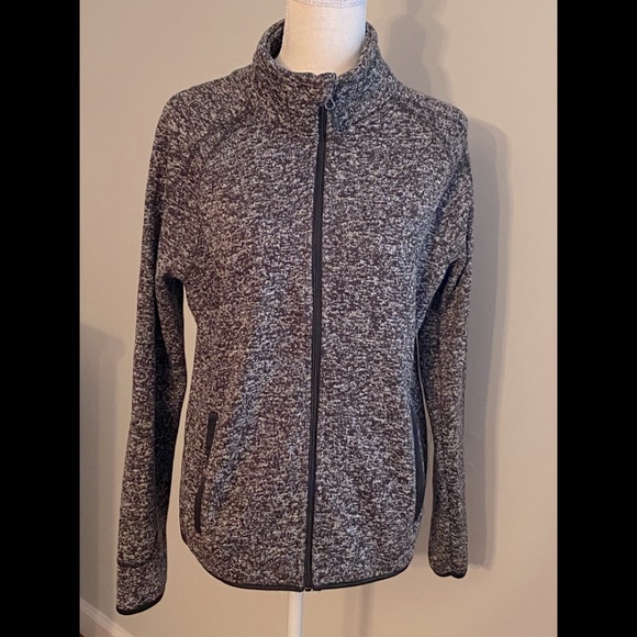 Avalanche Black and White Marled Fleece Lined Jacket Size Medium - Picture 1 of 12